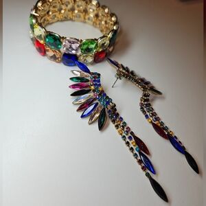 Earrings and Bracelet jewerly set